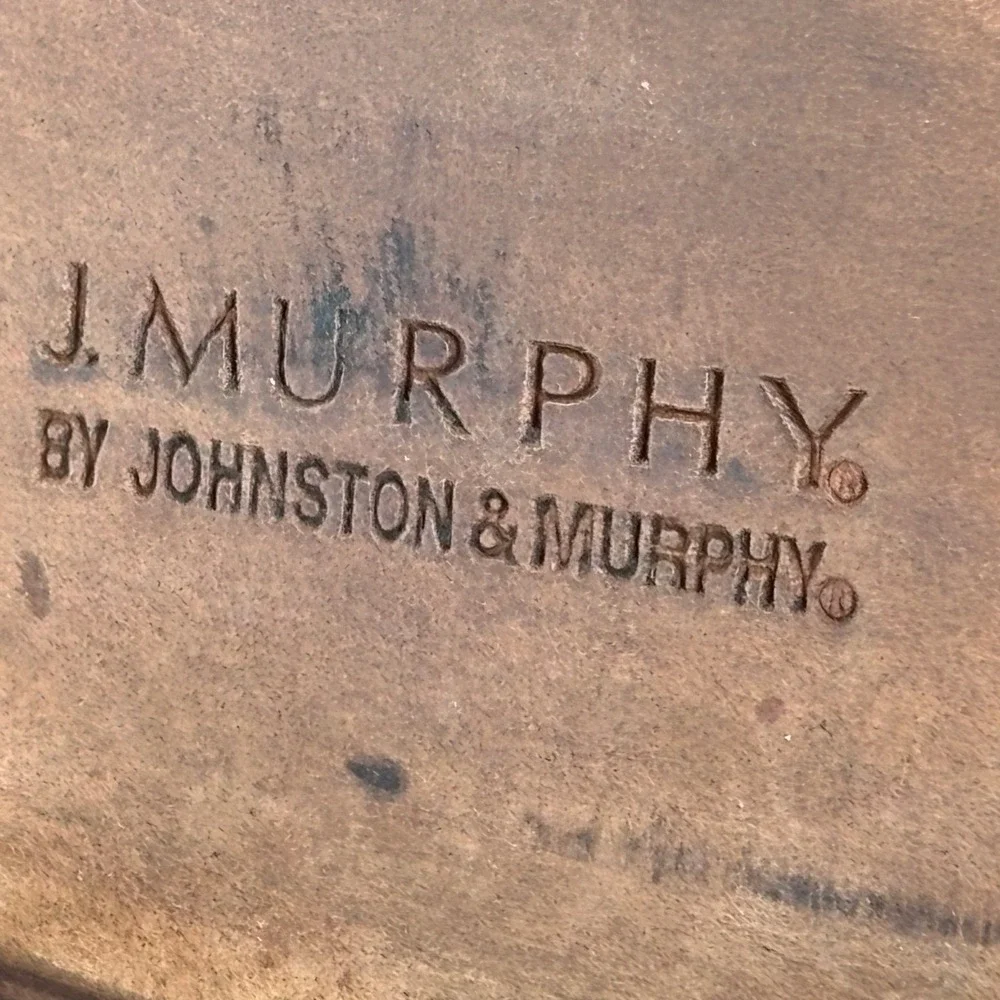 J. Murphy by Johnston & Murphy Men's 12 Brown Leather Cap Toe Derby Dress Shoes